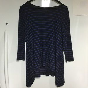 Tunic Top W/Handkerchief Hem Sz Small